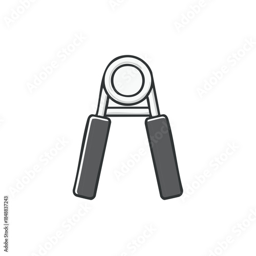 Hand Grip Strengthener Illustration for Fitness and Exercise Equipment Icon Design