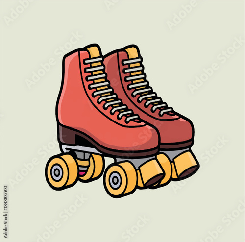 sport, vector, illustration, skate, shoe, skating, activity, roller, wheel, fun, design, vintage, retro, boot, isolated, style, fitness, symbol, leisure, footwear, art, summer, background, lifestyle,