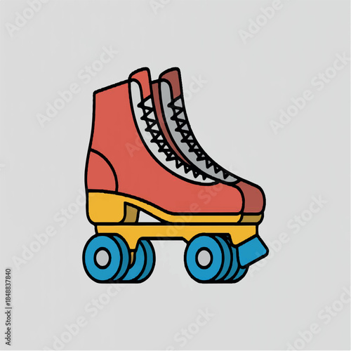 sport, vector, illustration, skate, shoe, skating, activity, roller, wheel, fun, design, vintage, retro, boot, isolated, style, fitness, symbol, leisure, footwear, art, summer, background, lifestyle,