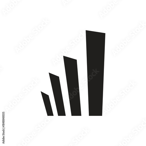statistics logo icon illustration flat