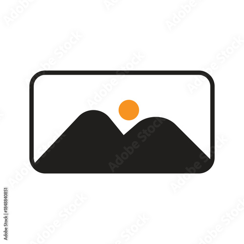mountain picture   logo icon illustration flat