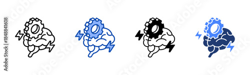 Logical Thinking icon set multiple style collection