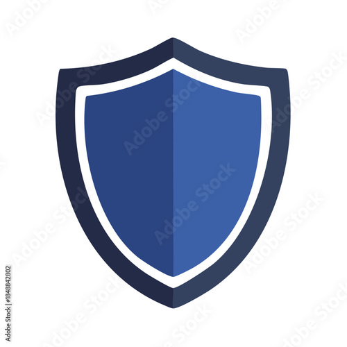 Blue Shield Icon Isolated Security Protection Symbol Defense Safe Guard Design