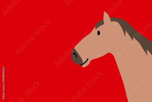 馬, 年賀状, 和風, 和柄, 新年, 動物, クリスマス, うま, ベクター, イラスト