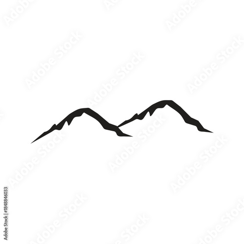 mountain  logo icon illustration flat