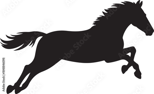 Galloping Horse Silhouette – Running Horse Vector Silhouette
