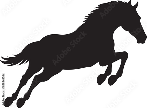 Galloping Horse Silhouette – Running Horse Vector Silhouette