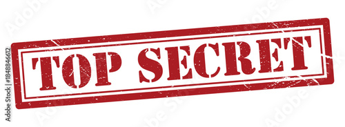 Top Secret Red Grunge Stamp Illustration. Vintage Rubber Stamp Style Confidential Classified Warning Label for Business Security Government Documents Posters Banners Print and Digital Design