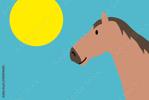 馬, 年賀状, 和風, 和柄, 新年, 動物, クリスマス, うま, ベクター, イラスト