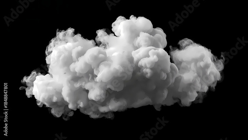 Floating Cloud Formation on Black Background Ethereal Wisps overlay