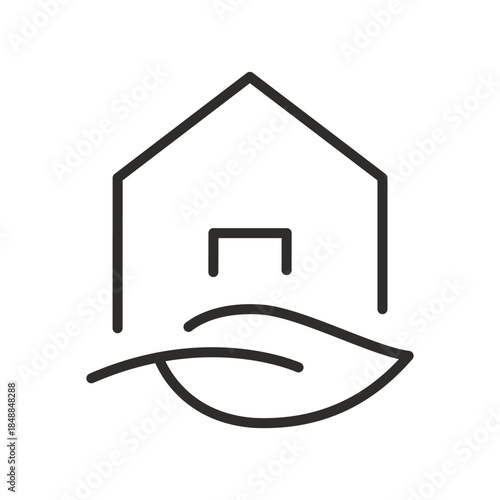 house leaf sign simple