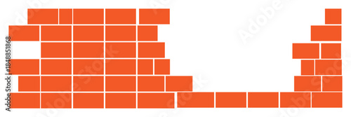 Brick Wall Icons Set – Vector Silhouettes, Seamless Patterns, and Background Design Collection.