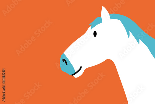 馬, 年賀状, 和風, 和柄, 新年, 動物, クリスマス, うま, ベクター, イラスト