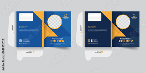 Modern and minimal corporate folder design templates for professional office use.

