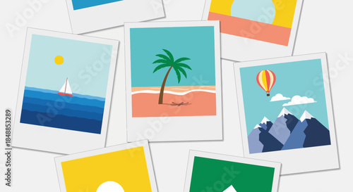 Travel Photo Collage Illustration