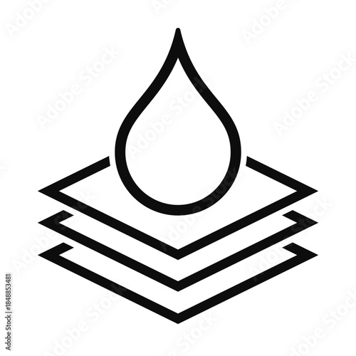 Absorbent layered paper vector icon