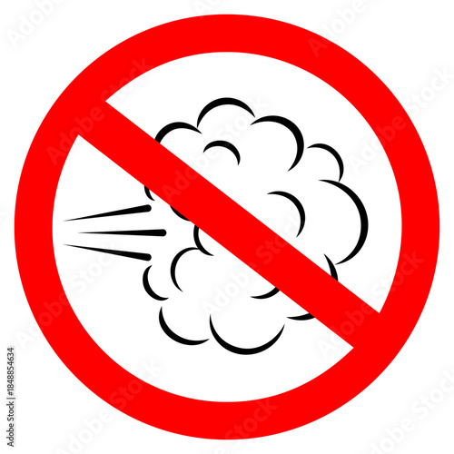 No gases or smoke vector symbol