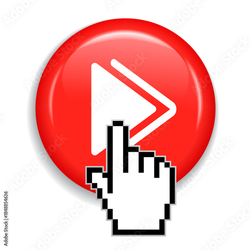 Click to skip glossy web button