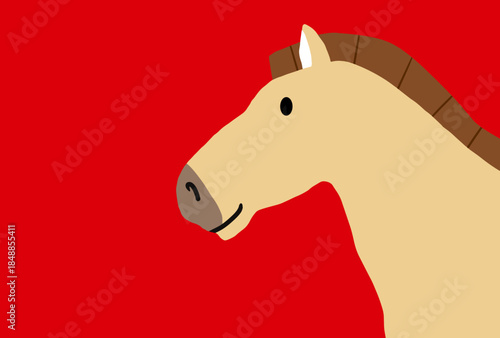 馬, 年賀状, 和風, 和柄, 新年, 動物, クリスマス, うま, ベクター, イラスト