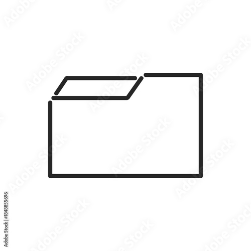 シンプルな書類フォルダのアイコン
