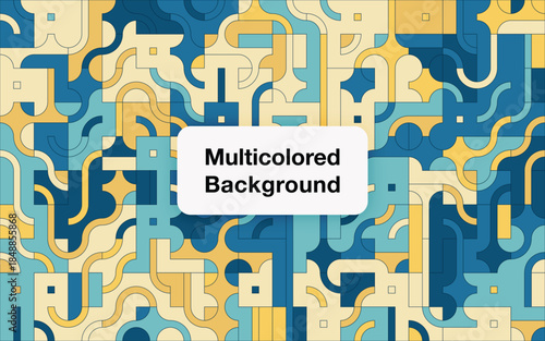 Multicolored Geometric Experimental Background Composition