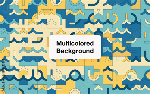 Multicolored Geometric Experimental Background Composition