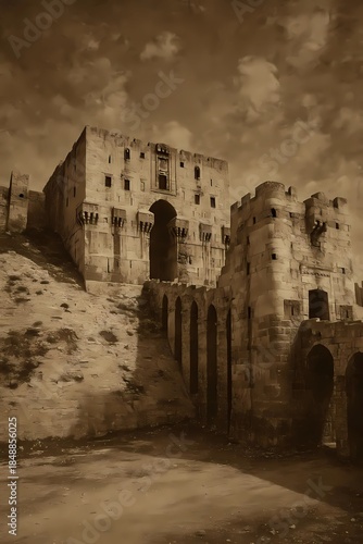 Fototapeta Naklejka Na Ścianę i Meble -  ancient castle in rome italy