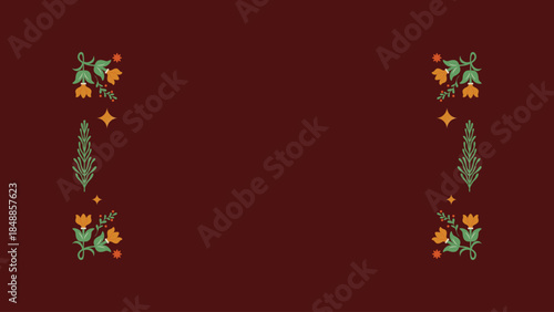  Red Green and Yellow Folksy Christmas Somber Greetings Christmas Presentation