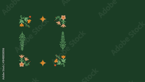  Red Green and Yellow Folksy Christmas Somber Greetings Christmas Presentation