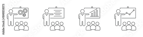 Business Mentorship and Training Icon Set Multi Style Design