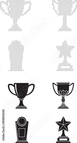Collection of Trophy Icons A Symbol of Achievement and Victory