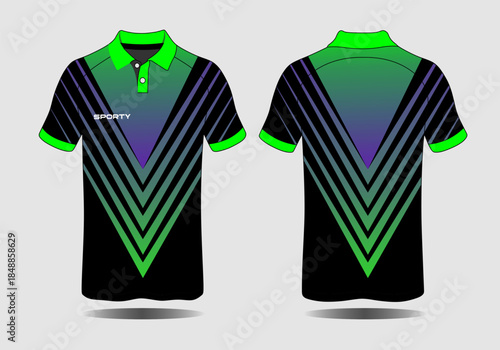 Stylish Sporty Polo Shirt with Modern Design and Vivid Colors for Active Wear