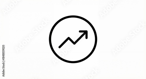 Symbol showing upward trajectory with lines and curves indicating growth in sales or investments over time