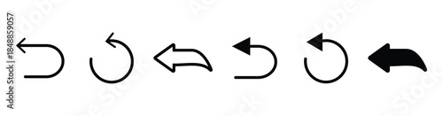 Undo Vector Icon Symbols Collection for Interface and Control Design