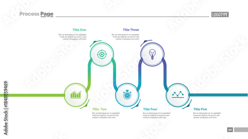 Process diagram slide template