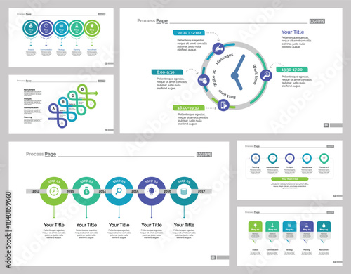 Six Training Slide Templates Set