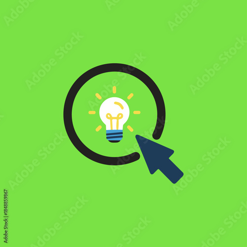 Selective idea icon logo flat vector design