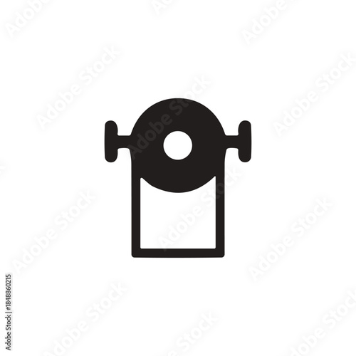 Tissue box, Tissue holder icon logo flat vector design