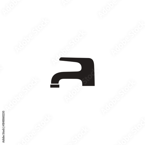 Water tap icon logo flat vector design