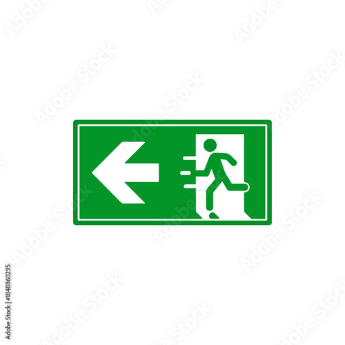 Way out, Exit icon logo flat vector design