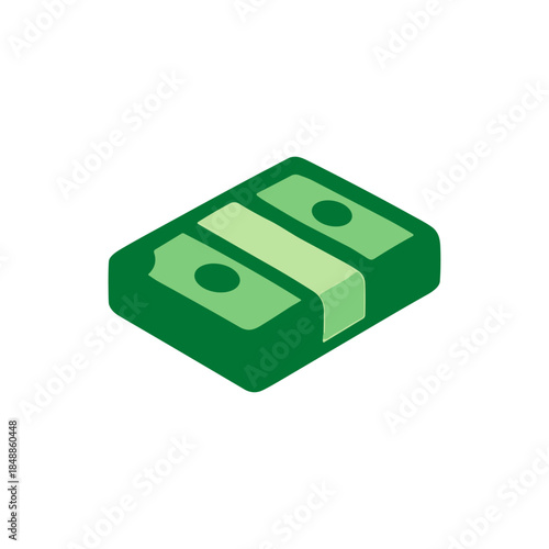 Bundle of cash money icon logo flat vector design
