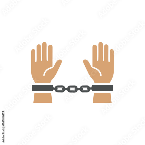 Arrest, Punishment icon logo flat vector design
