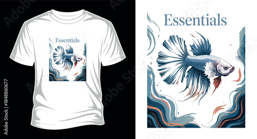 Fishing graphics vector art T-shirt design print templet