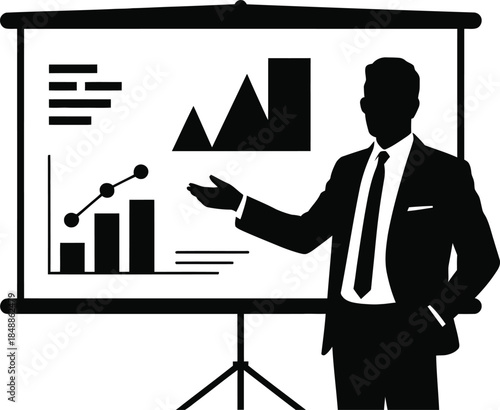 Business Vision And Future Planning Silhouette.