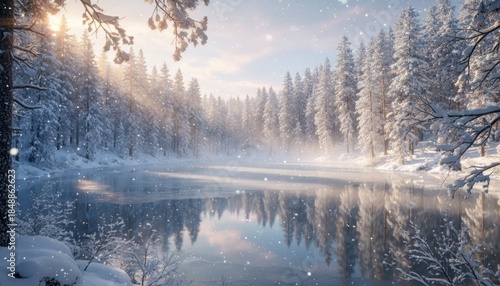 Décor féérique d'hiver