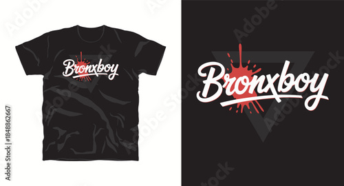 Bronxboy graffiti style typography t shirt design