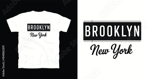 Brooklyn new york graphic t shirt design