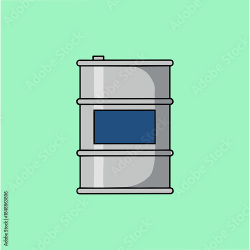 Industrial oil, Lubricant, barrel icon logo flat vector design