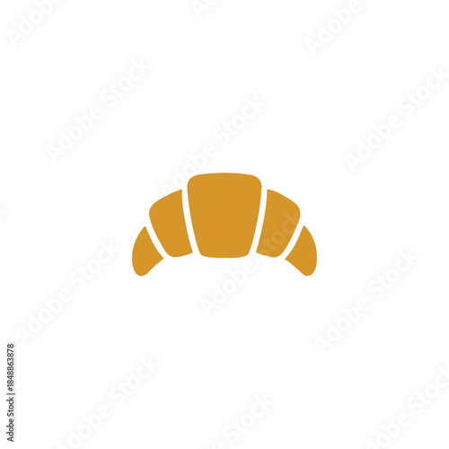 A croissant icon logo flat vector design