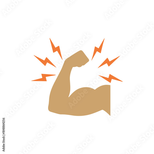 Strength icon logo flat vector design